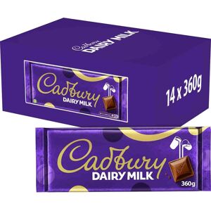 Cadbury Dairy Milk Chocolate Bar 360g (Box of 14)