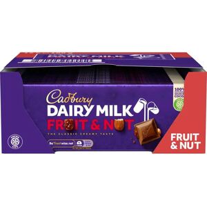 Cadbury Dairy Milk Fruit & Nut 180g (Box of 15)