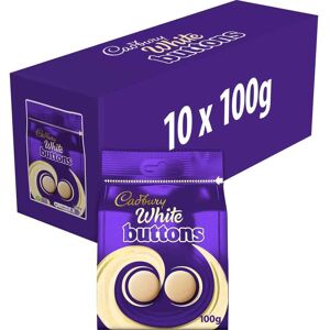 White Cadbury Buttons Bag 100g (Box of 10) White Cadbury Buttons Bag 100g (Box of 10)