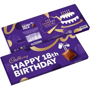Cadbury Dairy Milk Happy 18th Birthday XL Chocolate Bar 850g Cadbury Dairy Milk Happy 18th Birthday XL Chocolate Bar 850g