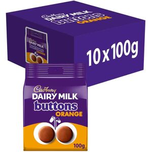 Cadbury Dairy Milk Orange Giant Buttons Chocolate Bag 100g (Box of 10) Cadbury Dairy Milk Orange Giant Buttons Chocolate Bag 100g (Box of 10)