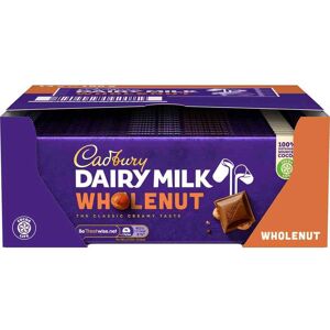 Cadbury Dairy Milk Whole Nut Chocolate Bar 180g Box of 14 Cadbury Dairy Milk Whole Nut Chocolate Bar 180g Box of 14