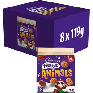 Cadbury Festive Animals Chocolate Biscuits 119g (Box of 8) Cadbury Festive Animals Chocolate Biscuits 119g (Box of 8)