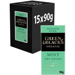 Green & Black's Smooth Mint 50% Dark Chocolate Bar 90g (Box... Green & Black's Smooth Mint 50% Dark Chocolate Bar 90g (Box...