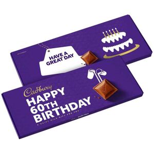 Cadbury Dairy Milk Happy 60th Birthday XL Chocolate Bar 850g Cadbury Dairy Milk Happy 60th Birthday XL Chocolate Bar 850g