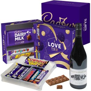 Cadbury I Love You Selection Box & Red Wine Gift Cadbury I Love You Selection Box & Red Wine Gift