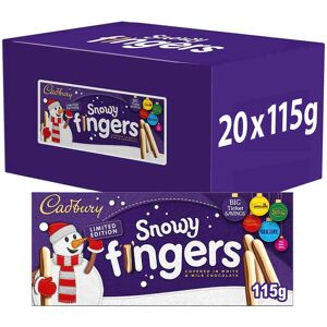 Cadbury Snowy Fingers Christmas Biscuits Box of 20 Cadbury Snowy Fingers Christmas Biscuits Box of 20