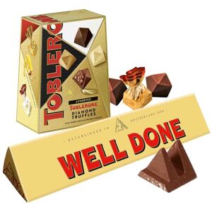 Well Done Toblerone Bar & Truffles Chocolate Bundle Well Done Toblerone Bar & Truffles Chocolate Bundle