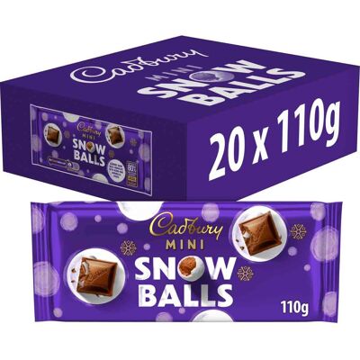 Cadbury Mini Snow Balls Bar 110g (Box of 20) Cadbury Mini Snow Balls Bar 110g (Box of 20)