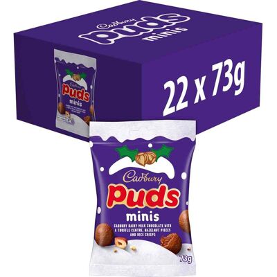 Cadbury Mini Puds Chocolate Bag 73g (Box of 22) Cadbury Mini Puds Chocolate Bag 73g (Box of 22)