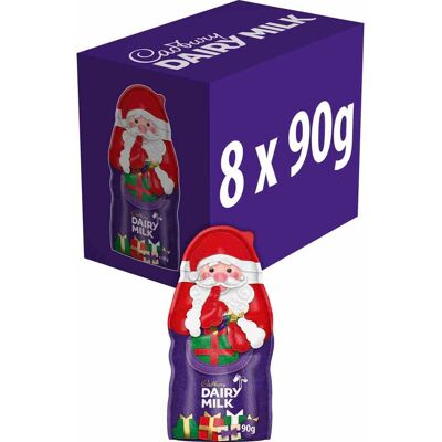 Cadbury Dairy Milk Hollow Chocolate Santa 90g (Box of 8) Cadbury Dairy Milk Hollow Chocolate Santa 90g (Box of 8)