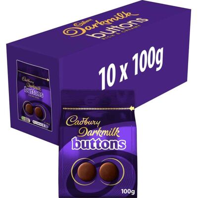 Cadbury Darkmilk Buttons Chocolate Bag 100g (Box of 10) Cadbury Darkmilk Buttons Chocolate Bag 100g (Box of 10)