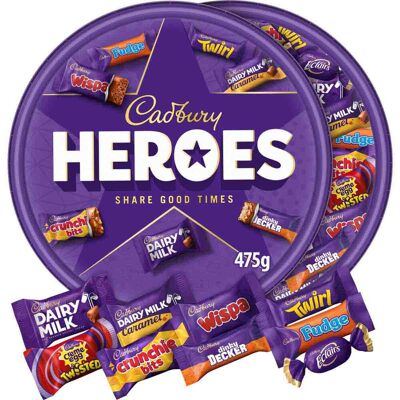 Cadbury Heroes Chocolate Tub 475g Cadbury Heroes Chocolate Tub 475g
