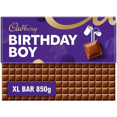 Birthday Boy Cadbury Dairy Milk XL Chocolate Bar 850g Birthday Boy Cadbury Dairy Milk XL Chocolate Bar 850g
