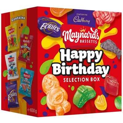 Cadbury & Maynards Bassets Happy Birthday Sweet Selection Box Cadbury & Maynards Bassets Happy Birthday Sweet Selection Box