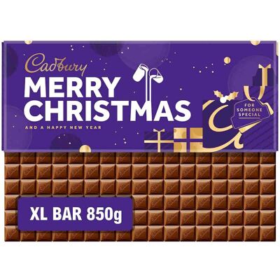 Cadbury Dairy Milk Merry Christmas XL Chocolate Bar 850g Cadbury Dairy Milk Merry Christmas XL Chocolate Bar 850g