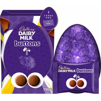 Cadbury Buttons Chocolate Egg L 190g Cadbury Buttons Chocolate Egg L 190g