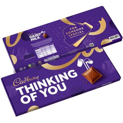 Cadbury Dairy Milk Thinking Of You XL Chocolate Bar 850g Cadbury Dairy Milk Thinking Of You XL Chocolate Bar 850g