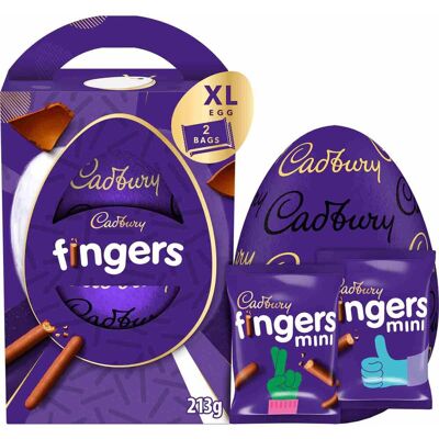 Cadbury Dairy Milk Fingers XL Easter Egg 213g Cadbury Dairy Milk Fingers XL Easter Egg 213g