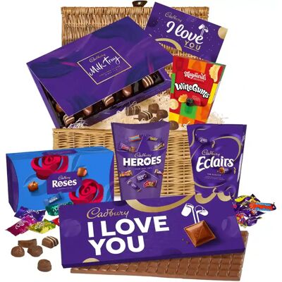 Cadbury Ultimate I Love You Chocolate Hamper Basket Cadbury Ultimate I Love You Chocolate Hamper Basket