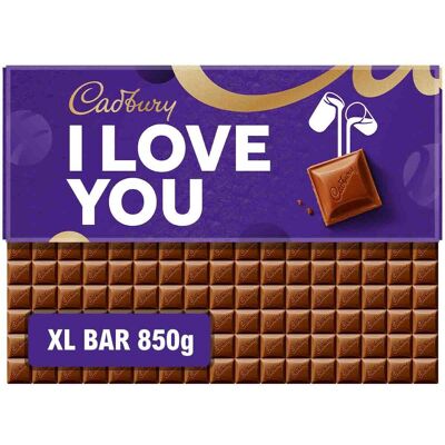 Cadbury Dairy Milk I Love You XL Chocolate Bar 850g Cadbury Dairy Milk I Love You XL Chocolate Bar 850g