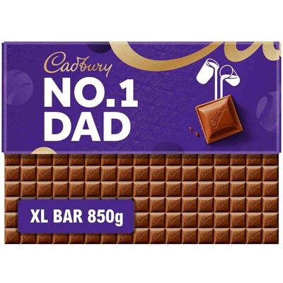 Cadbury Dairy Milk No.1 Dad XL Chocolate Bar 850g Cadbury Dairy Milk No.1 Dad XL Chocolate Bar 850g