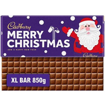 Cadbury Dairy Milk Merry Christmas XL Chocolate Bar 850g Cadbury Dairy Milk Merry Christmas XL Chocolate Bar 850g