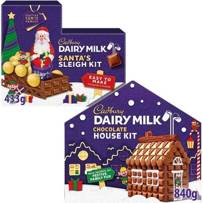 Cadbury House & Santa's Sleigh Build Your Own Chocolate Kits (Bundle... Cadbury House & Santa's Sleigh Build Your Own Chocolate Kits (Bundle...