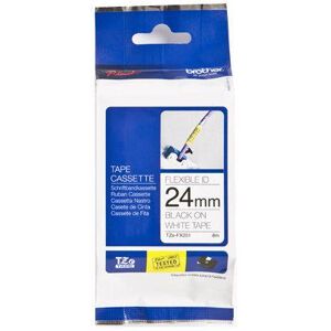 Original Brother P-Touch TZEFX251 24mm Flexible Tape - Black on White