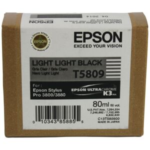 Original Epson T5809 Light Light Black Ink Cartridge