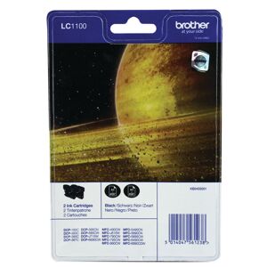 Original Brother LC1100BK Black Ink Cartridge Twin Pack (2 Pack)