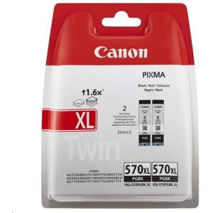 Original Canon PGI-570XL High Cap Black Ink Cartridge Twin Pack