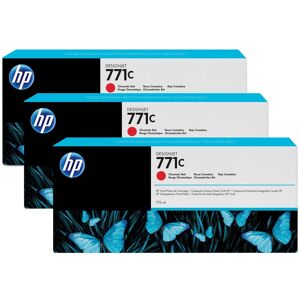 Original HP No.771 Chromatic Red Ink Cartridge (Pack of 3)