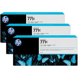 Original HP No.771 Light Grey Ink Cartridge (Pack of 3)