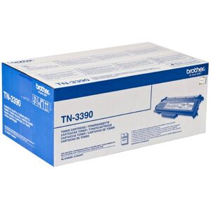 Original Brother TN3390 Black Toner Cartridge Twin Pack