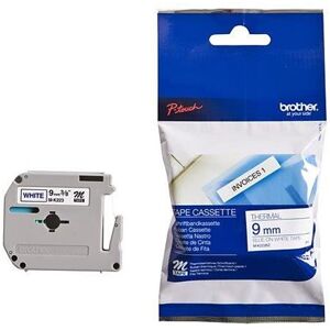 Original Brother P-Touch MK223BZ 9mm Plastic Tape - Blue on White