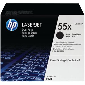 Original HP 55X Black Toner Cartridge Dual Pack (CE255XD)