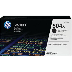 Original HP 504X Black Toner Cartridge Dual Pack