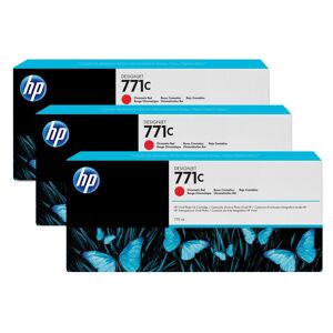 Original HP No.771 Chromatic Red Ink Cartridge (Pack of 3)