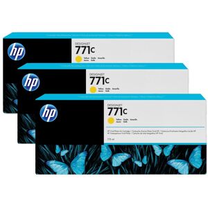 Original HP No.771 Yellow Ink Cartridge (Pack of 3)