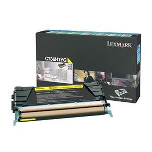 Original Lexmark C736H1YG Yellow Return Program Toner Cartridge Original Lexmark C736H1YG Yellow Return Program Toner Cartridge