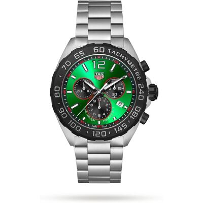 Tag Heuer Formula 1 Quartz Chronograph 200M 43mm Mens Watch Green Tag Heuer Formula 1 Quartz Chronograph 200M 43mm Mens Watch Green