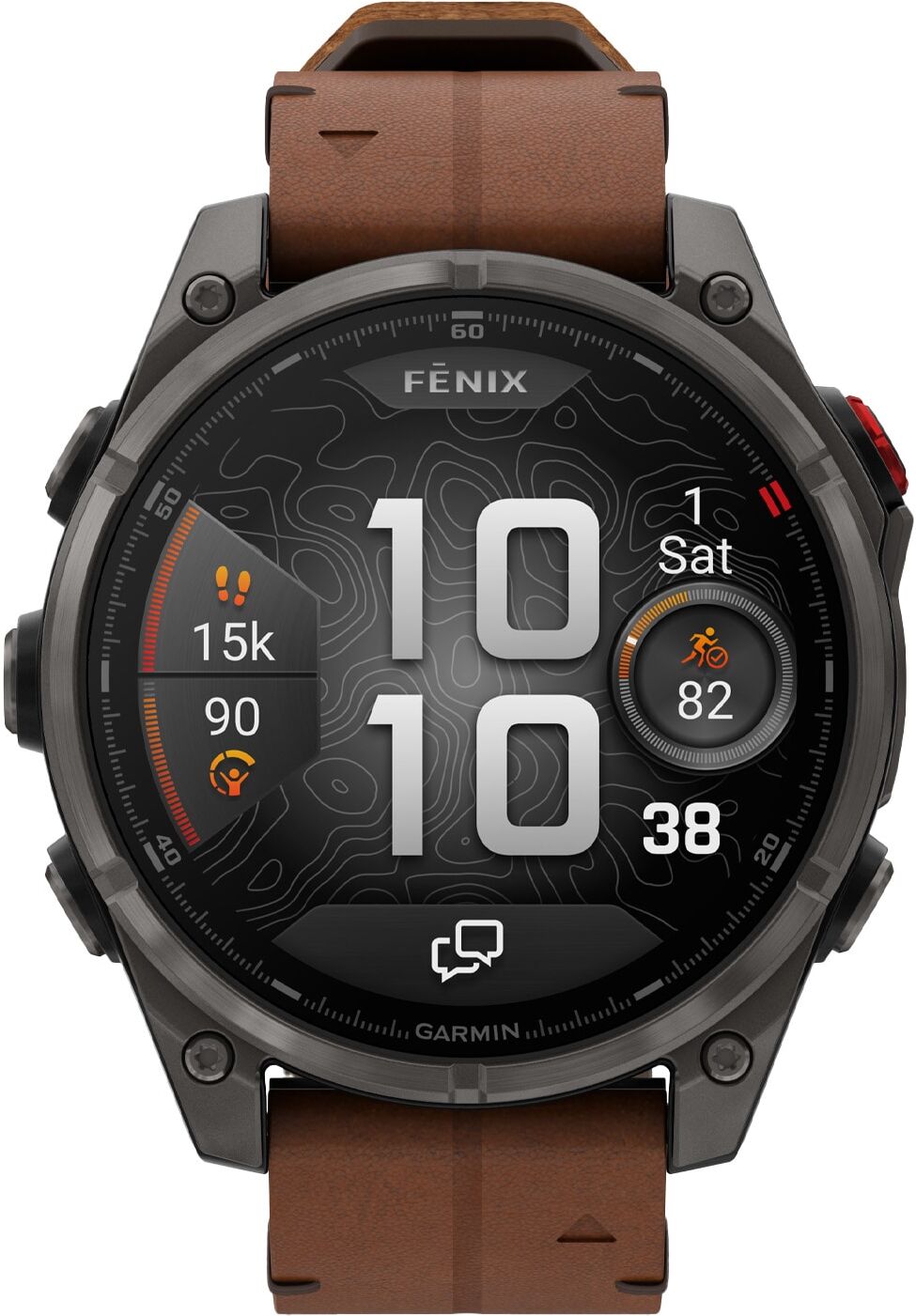 Garmin Fēnix® 8 Pro 47mm AMOLED Mens Watch Brown Strap