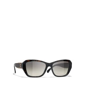 CHANEL Rectangular Sunglasses CH5516 Black Tweed/Grey Gradient - Black Tweed/Grey Gradient - Female
