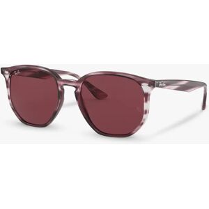 Ray-Ban RB4306 Unisex Oval Sunglasses - Bordeaux Havana/Dark Red - Male