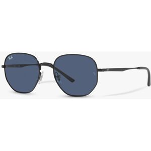 Ray-Ban RB3682 Unisex Irregular Sunglasses, Black/Blue - Black/Blue - Female