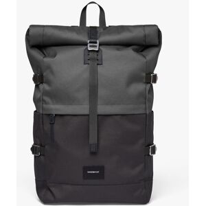 Sandqvist Bernt Recycled Roll-Top Backpack, 20L - Black/Grey - Unisex