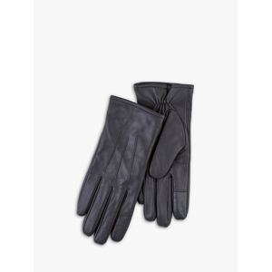 totes 3 Point Leather Smartouch Gloves - Grey - Male - Size: S