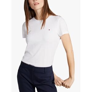 Tommy Hilfiger Crew Neck Logo T-Shirt - Classic White - Female - Size: XS