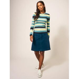 White Stuff Organic Cotton Cord Skirt, Dark Teal - Dark Teal - Female - Size: 20